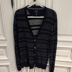 Converse Black and Gray Striped Cardigan